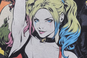 Retro comics t-shirt girl power tee old poster top in vintage grey