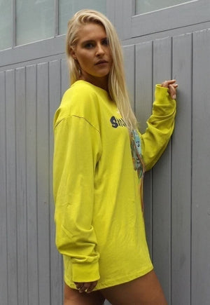 Cyberpunk sweatshirt fluorescent graffiti grunge thin top