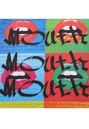 Kiss print t-shirt retro mouth tee lipstick top in white