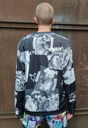 Pride sweatshirt LGBT support top grunge Gay jumper in black