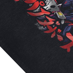 Anime villain sleeveless t-shirt vintage Japanese vest retro cartoon tank top in acid wash black