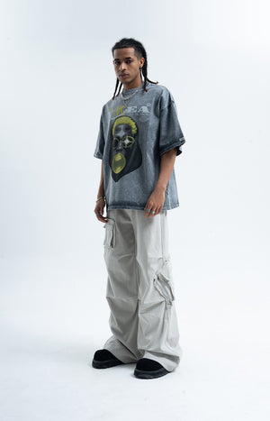 Dennis Rodman t-shirt psychedelic top basketball player tee in Black