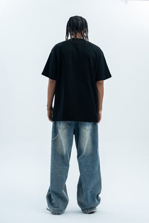 Psychedelic t-shirt graffiti top raver tee grunge jumper in white