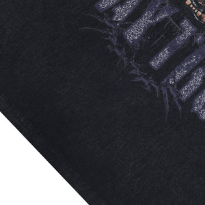 Black panther sleeveless t-shirt wild cat surfer vest retro poster grunge tank top in acid wash black