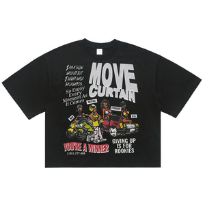 Gangster cartoon t-shirt retro rapper top 00s hip-hop tee white