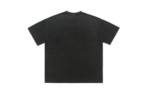 Moon print t-shirt space top grunge raver tee in grey