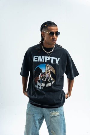 Y2K t-shirt yout print top 90s skater tee in grey