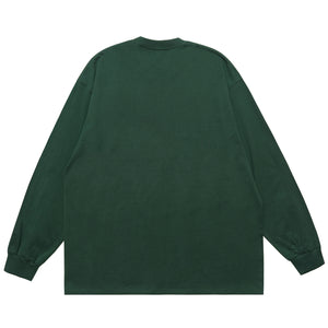 Danger slogan jumper skull print top 90s gothic poster long sleeve t-shirt in brown