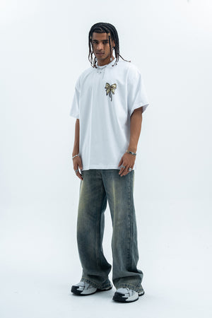 Money print t-shirt dollar sign tee hip-hop top rapper jumper black