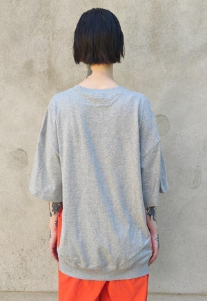 Reworked cargo pocket tee contrast panel t-shirt orange grey