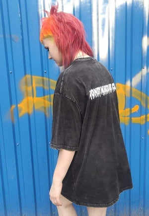 Rapper tee money print t-shirt raver climax top in black