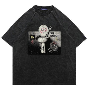 Sonic , Teddy PRINT vintage wash Grunge t-shirt sample sale 3 for 2