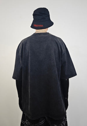 Dobermann t-shirt Pinscher tee dog print top in vintage grey