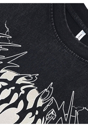 Cyberpunk tank top surf vest retro tattoo sleeveless t-shirt