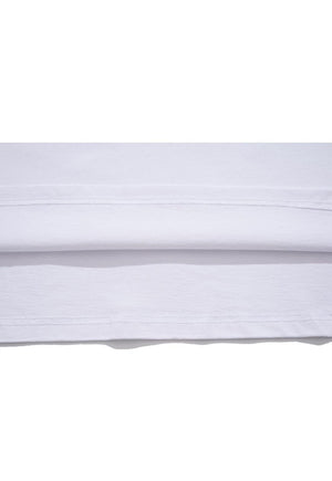 Pentagram heart t-shirt couple print tee love top in white