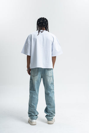 Kidcore t-shirt stupid slogan top grunge hip-hop tee in white