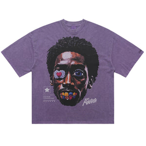 Vintage Kendrick Lamar t-shirt hip-hop top gangster tee in grey