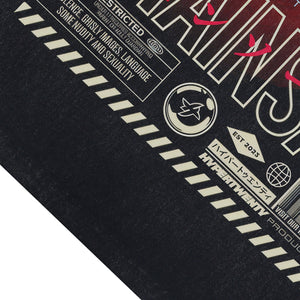 Chainsaw vintage sleeveless t-shirt old anime surfer vest retro cartoon tank top in acid wash black