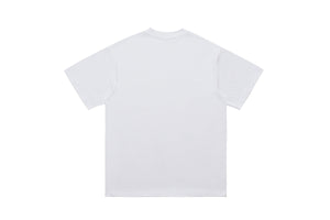 Devil print t-shirt skull cartoon tee evil top in white