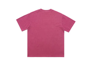 Psychedelic slogan t-shirt retro slogan top human print tee in orange