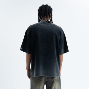 Boxer t-shirt motivational top grunge hip-hop tee in grey