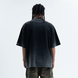 Motivational t-shirt retro grunge top old slogan tee in black