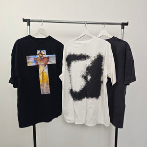 BLACK & WHITE AESTHETIC PRINT vintage wash t-shirt sample sale 3 for 2