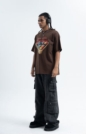 Pool game t-shirt retro gamer top grunge preppy tee blue