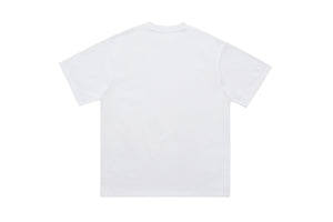 psychedelic t-shirt creepy sculpture top grunge painting tee in white