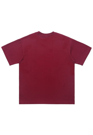 Christmas t-shirt deer print tee retro Christmas top in red