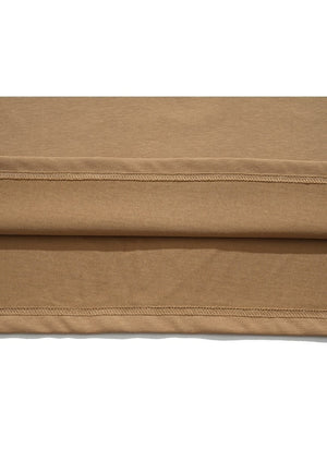 Retro poster t-shirt emoji print tee pain slogan top brown