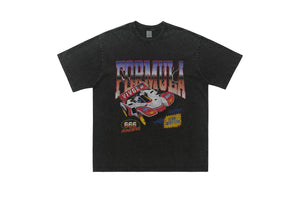Racing t-shirt f1 top sports car tee grunge motorsports jumper in black