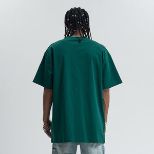 Party slogan t-shirt retro cartoon top 90s tee in black