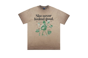 Teenager struggles t-shirt coming out of age top retro poster tee cream