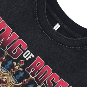 King slogan sleeveless t-shirt 80s skeleton surfer vest metalcore tank top in acid wash black