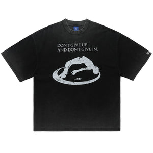 Cyberpunk t-shirt psychedelic print top raver tee in black