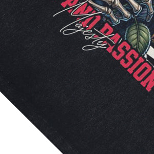 King slogan sleeveless t-shirt 80s skeleton surfer vest metalcore tank top in acid wash black