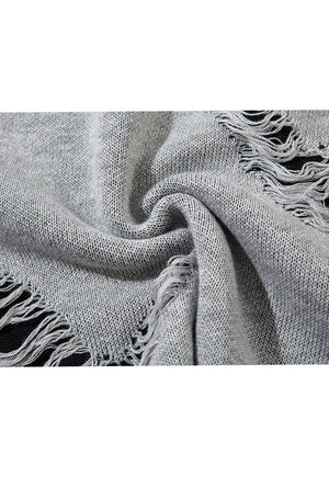 Graffiti sweater black ripped punk y2k jumper butterfly top