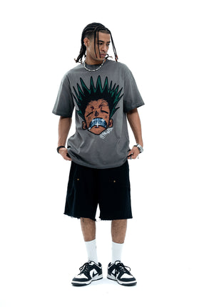 Hungry Doberman t-shirt pinscher print tee retro dog top in Crame