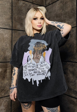 XXXTentacion t-shirt premium vintage wash Hip-hop grunge tee