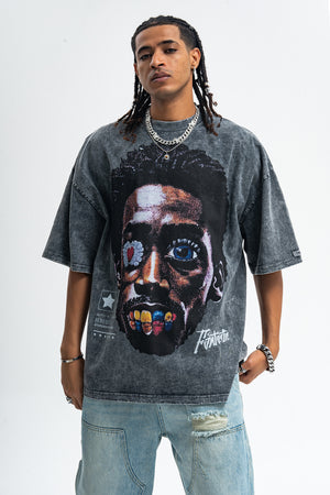 Vintage Kendrick Lamar t-shirt hip-hop top gangster tee in grey