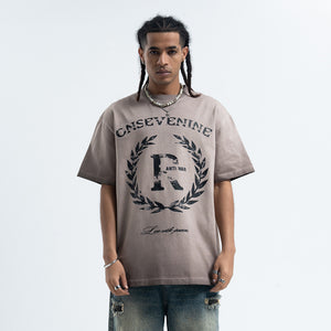 Anti war t-shirt peace slogan top hippie tee in grey