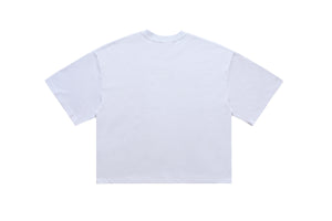 Psychedelic cartoon t-shirt paint scribble tee hippie top in white