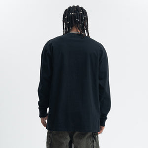 Fuck off slogan jumper pinup girl print top long sleeve retro grunge t-shirt in brown