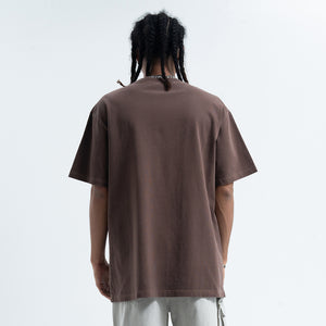 Anime t-shirt retro cartoon top 90s tee good life slogan jumper in brown