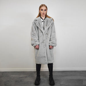 Short faux fur coat purple soft fleece trench luxury crop jacket detachable sleeves handmade pattern party overcoat fluffy festival set