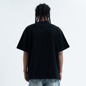 White doves t-shirt bird print top freedom slogan tee in black