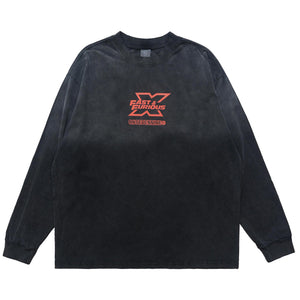 Fast & furious slogan jumper long sleeve motorsports jumper racing t-shirt in black