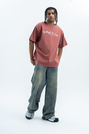 Outcast t-shirt retro hip-hop tee grunge rapper top in Pink