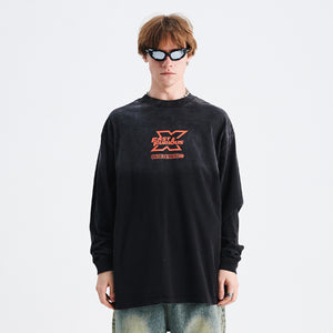 Fast & furious slogan jumper long sleeve motorsports jumper racing t-shirt in black